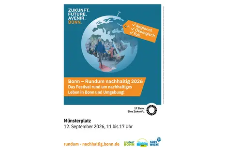 Plakat des Festivals "Bonn - Rundum nachhaltig"