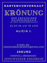 Krönung der neuen Edesheimer Weinprinzessin Alicia I.