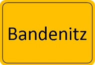 gelbes Ortsschild, zeigt den Gemeindenamen: Bandenitz © Amt Hagenow-Land