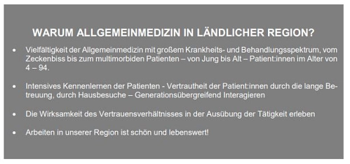 WARUM ALLGEMEINMEDIZIN IN LÄNDLICHER REGION? © Landgang