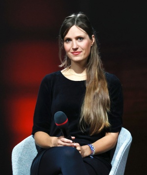 Autorin Charlotte Gneuß auf der Frankfurter Buchmesse 2023