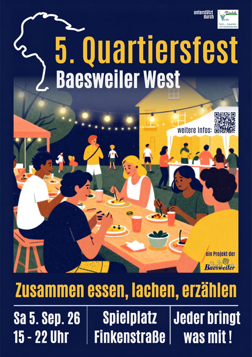 Quartiersfest Baesweiler-West am 05. September, Finkenstraße, 15.00 Uhr