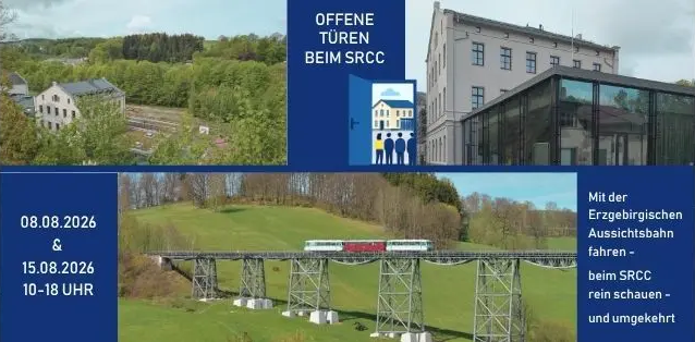 Bahnbrücke und Gebäude des SRCC