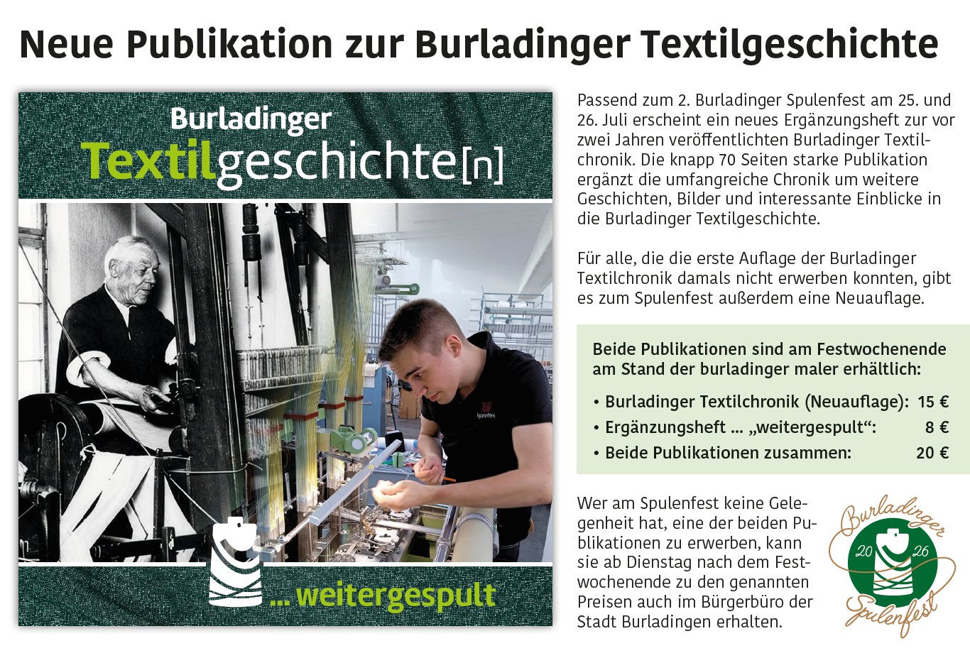 Verkauf Textilchronik