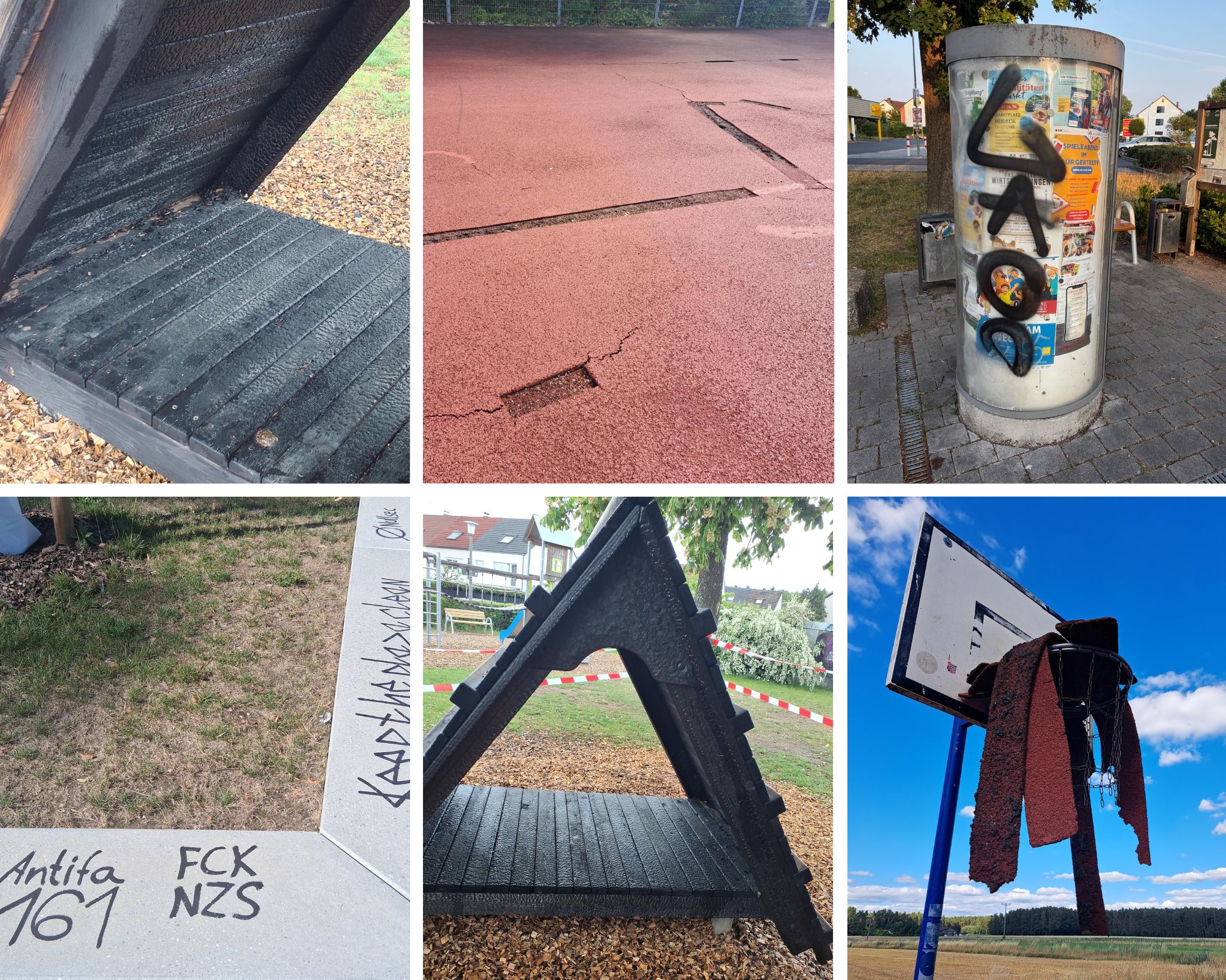 Bildercollage Vandalismus