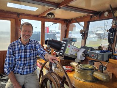 Steffen Schwarze betreut Segelschiff ALBERT JOHANNES
