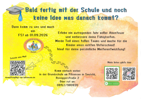 FSJ bei der Grundschule am Pilsensee? Klaro!