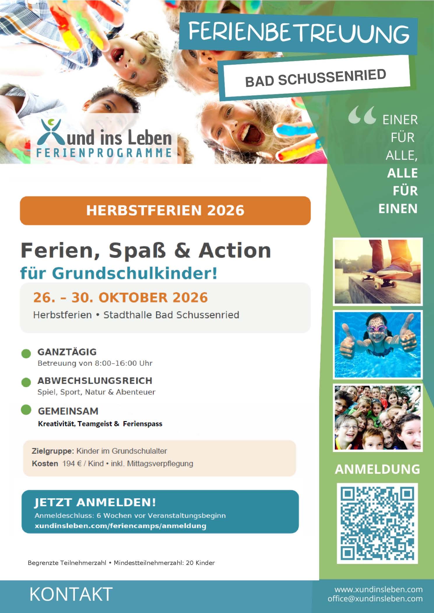 Flyer Ferienbetreuung Herbstferien 2026