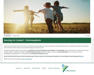 Ganztags-Ferienbetreuung_Screenshot Buchungsportal_Copyright Landkreis Cuxhaven