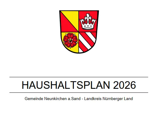 Bekanntmachung Haushaltssatzung der Gemeinde Neunkirchen a.Sand für das Haushaltsjahr 2026