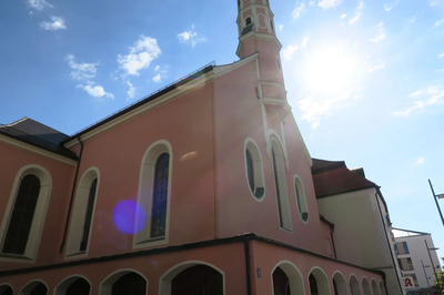 Die Artothek befindet sich im Anbau der Spitalkirche.