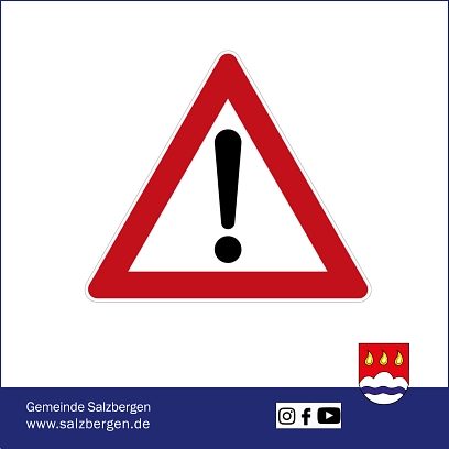 Hinweis auf Verbot von offenem Feuer und Verbrennen von Pflanzenabfällen in der Gemeinde Salzbergen © Gemeinde Salzbergen