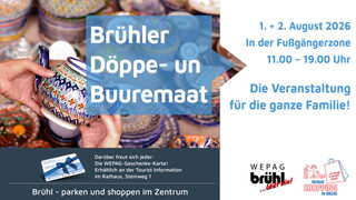 Werbebild für den Döppe- un Buuremaat in Brühl