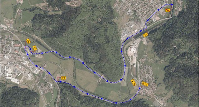 Umleitungsverlauf für Kirnbach in Fahrtrichtung Wolfach