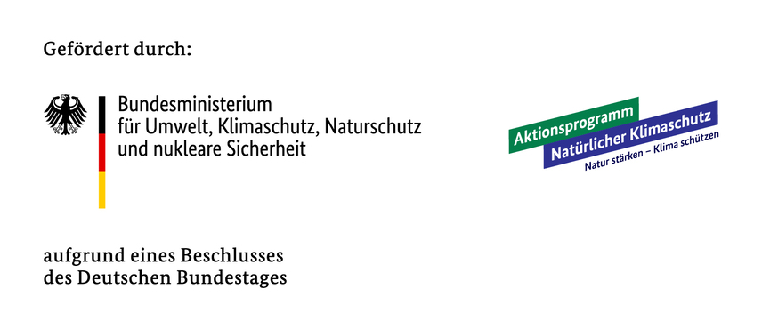 Fördergelder durch die Partner Bundesministrerium für Umwelt, Klimaschutz, Naturschutz und kukleare Sicherheit und Aktionsprogramm Natürlicher Klimaschutz
