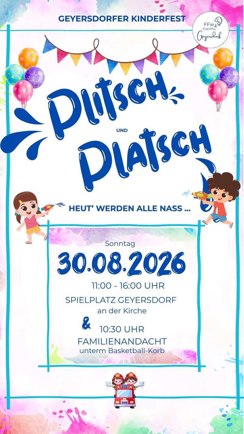 Plakat mit Kindermotiv