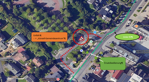 Vollsperrung Zufahrt Parkplatz Gemeindezentrum
