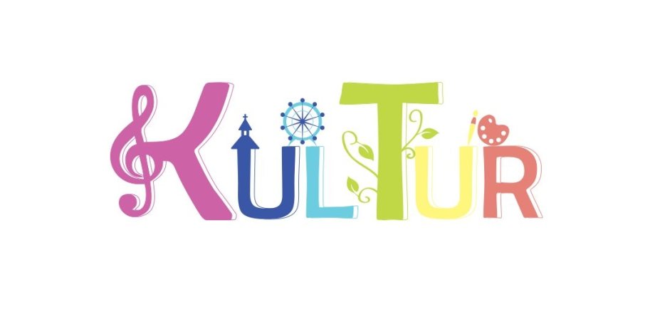 Das Wort "Kultur" und jeder Buchstabe hat eine andere Farbe und Form