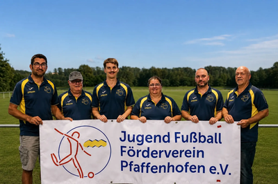 Foto: Folgende Vorstandsmitglieder des Jugendfußball Fördervereins wurden für die kommenden zwei Jahre gewählt (v.l.n.r.): Tobias Ullrich (3. Vorsitzender), Ralph Steffen (1. Schriftführer), Simon Langer (2. Schriftführer), Andrea Langer (1. Kassier), Benjamin Lutz (1. Vorsitzender), Jürgen Nowak (2. Vorsitzender)