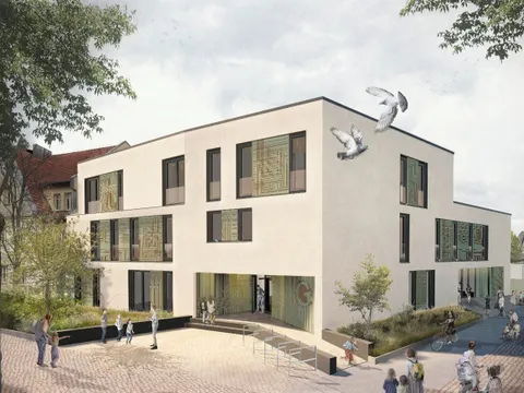 Visualisierung des Neubaus der JFE Grimau in Adlershof