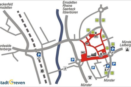 Das Bild zeigt den Plan mit den Verkehrssperrungen zur Kirmes 2026.