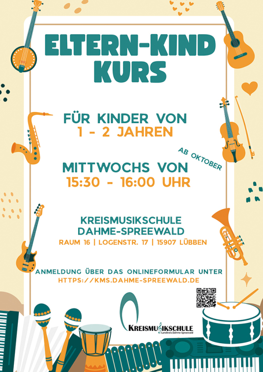 Zu sehen ist das Ankündigungsplakat für den Eltern-Kind-Kurs ab Oktober 2026.