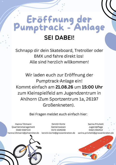 Flyer-Pumptrack-Einweihung © Gemeinde Großenkneten