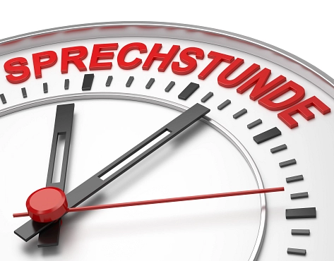 Sprechstunde, Ziffernblatt © fotomek - stock.adope.com