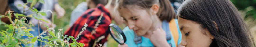 Flyer - unten in grüner Schrift stehen Infos - oben ein Bild von Kindern
