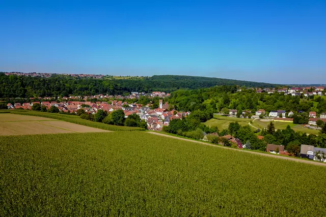 Blick Ortskern Spitzacker
