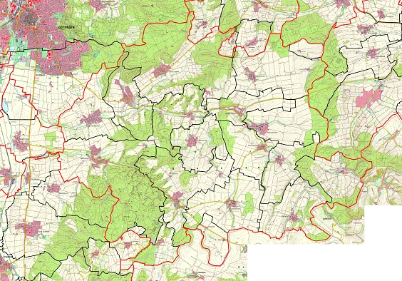 Karte Gemeindegebiet Gleichen