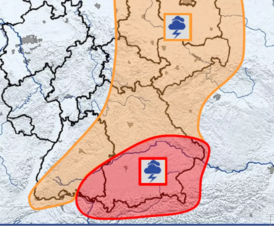 Deutscher Wetterdienst (DWD) warnt heute vor starken Gewittern.