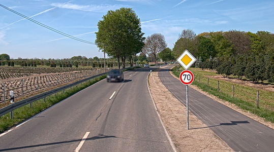 Radwegbauarbeiten an der Kreisstraße 3