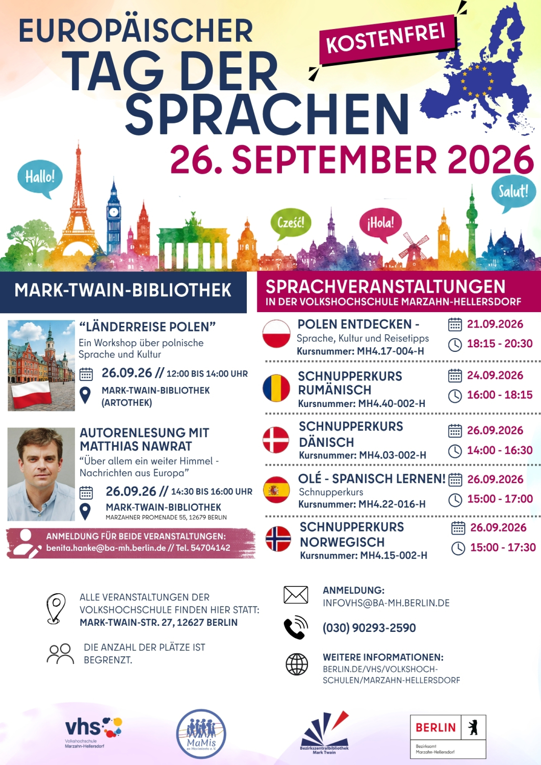 Europäischer Tag der Sprachen | Veranstaltungen in Marzahn-Hellersdorf