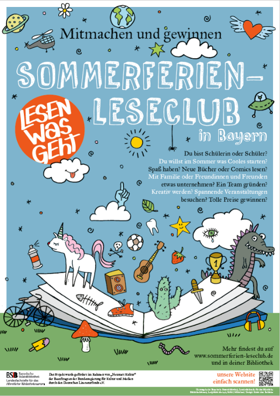 Plakat zum Sommerferien-Leseclub