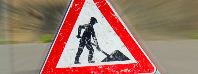 Baustellenschild