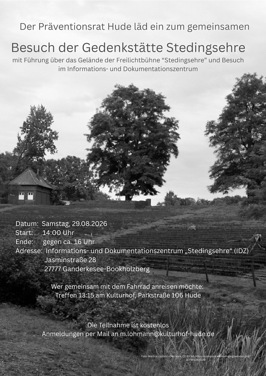 Flyer Besuch Stedingsehre © Gemeinde Hude (Oldb)