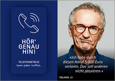 Ein Infobild der Polizei zum Thema Telefonbetrug.