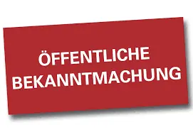 Öffentliche Bekanntmachung