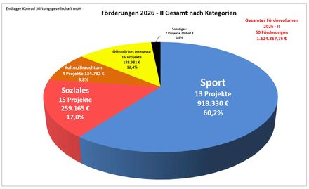 Grafik Förderungen nach Kategorien