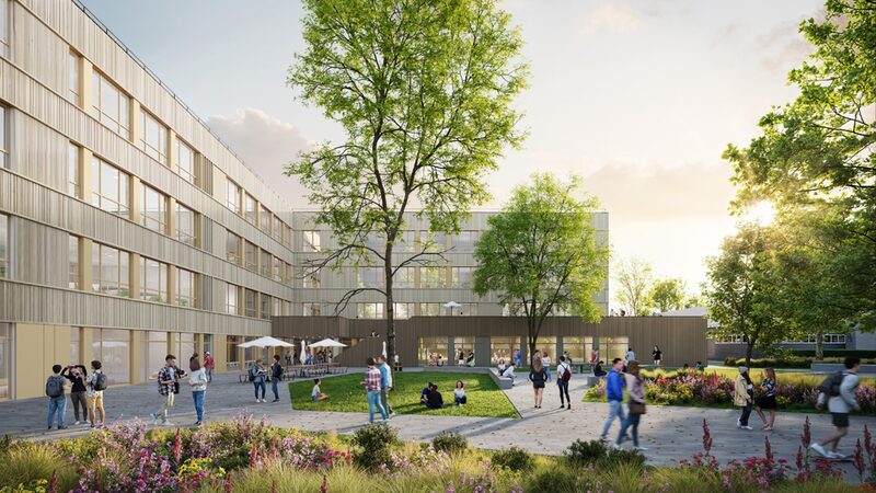 Mit einem großen Anteil an Fördermitteln will die Stadt Frechen das sogenannte Rotationsgebäude als Standort für Bildung bauen.