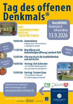 Plakat zum Tag des offenen Denkmals