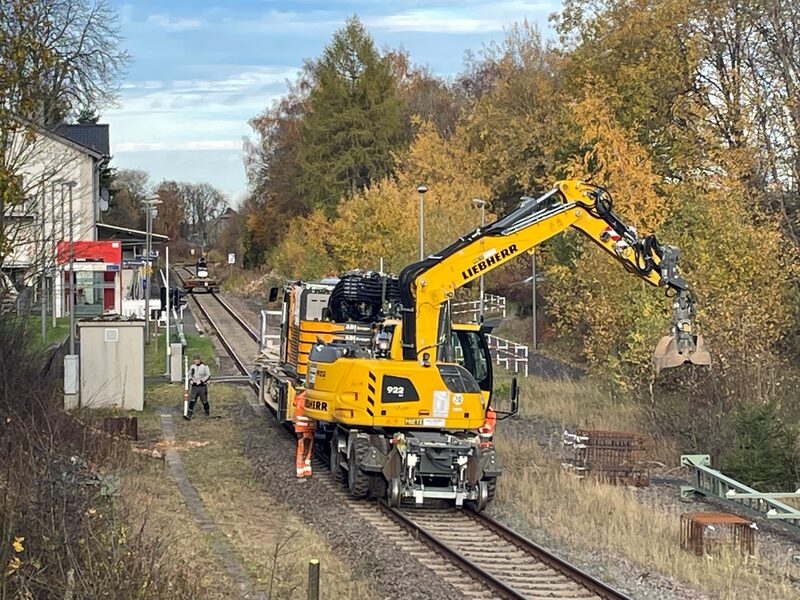 Arbeiten an der Strecke