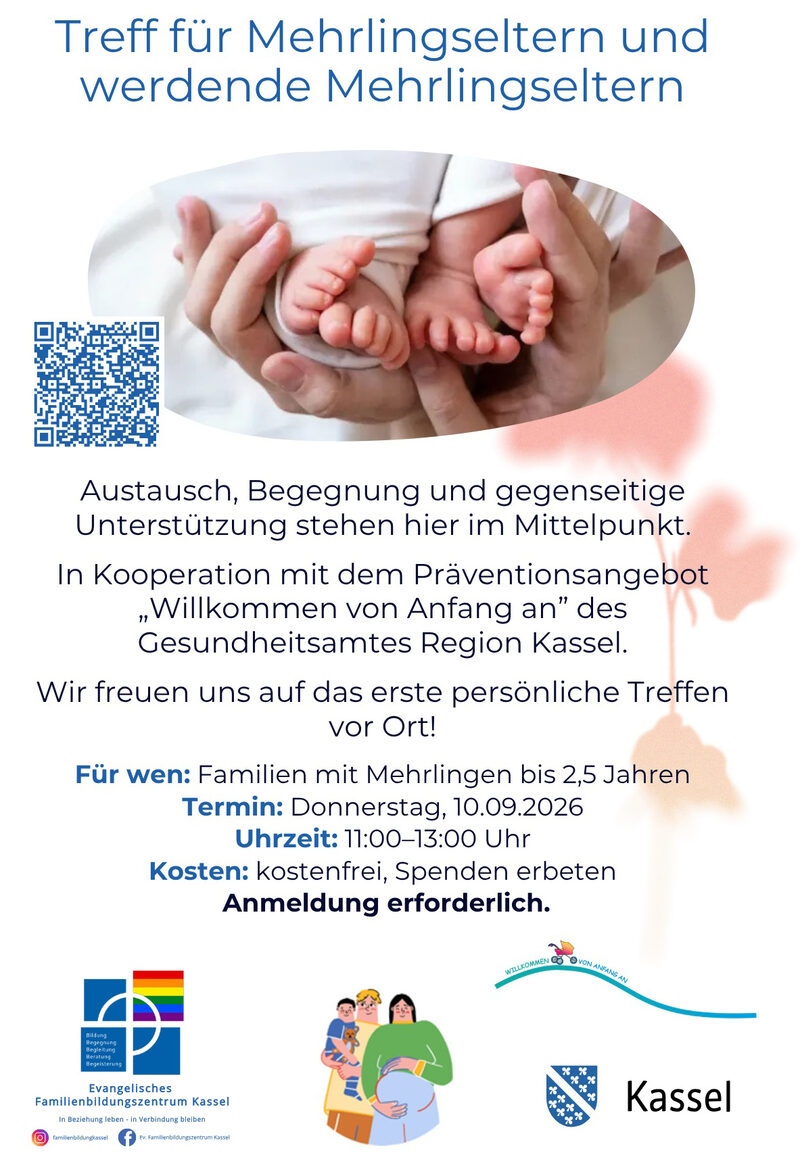 Flyer Treffen für Eltern von Zwillingen und Mehrlingen