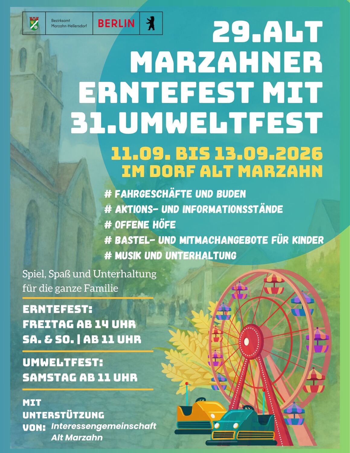 Ernte- und Umweltfest 2026 in Alt-Marzahn